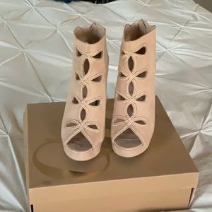 Charlotte Russe Stiletto peep toe booties! Size 7